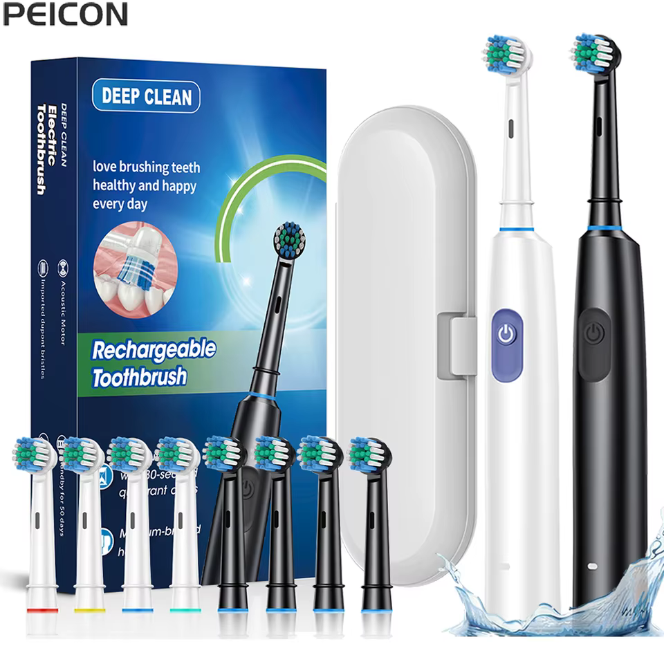 Escova de Dentes Elétrica Rotativa