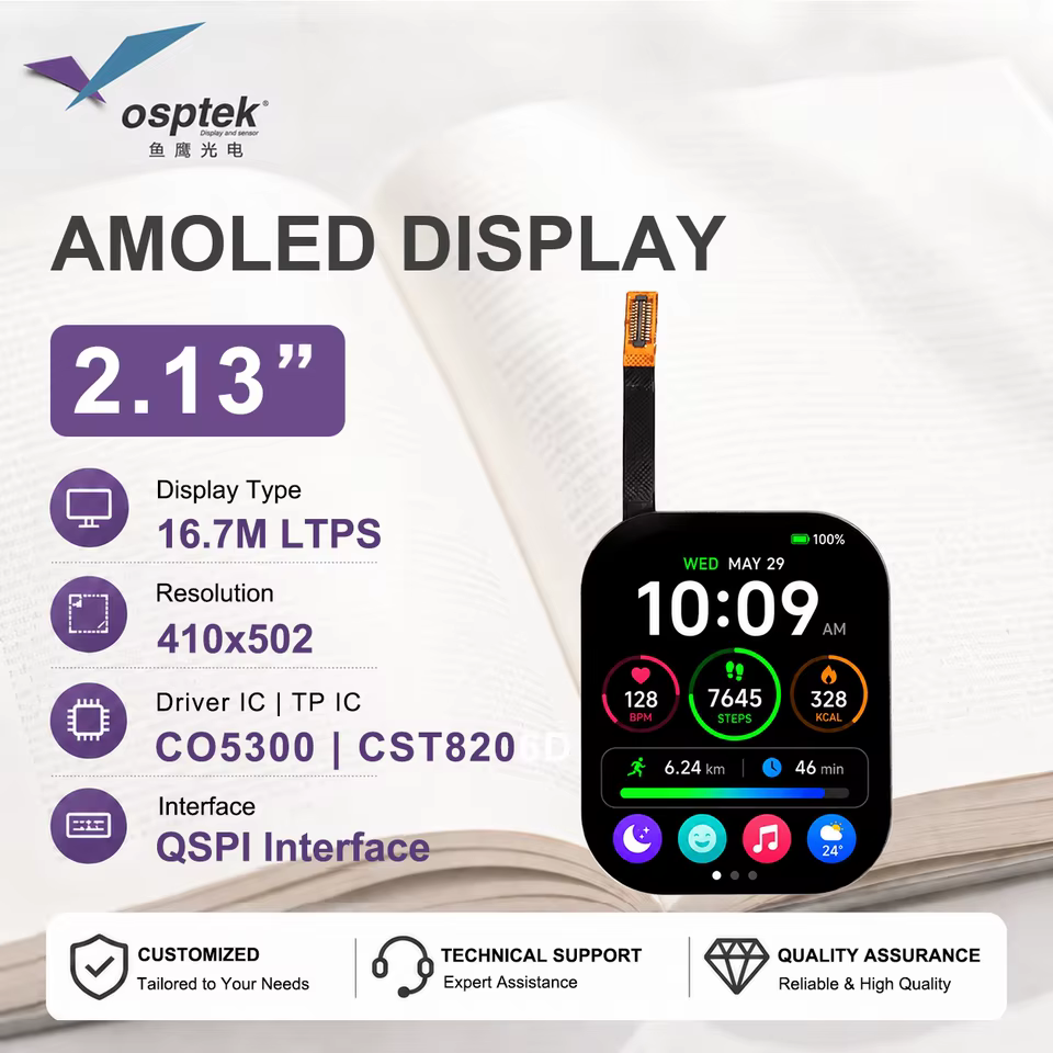 Módulo AMOLED 2.13" Tela OLED Colorida QSPI