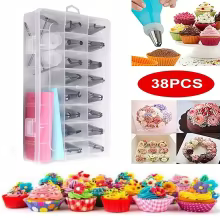 Kit 38 Peças Decoração Bolo Creme Saco Thumbnail 1