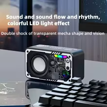 Caixa de Som Bluetooth 5.3 Transparente Mecha V1 Thumbnail 4