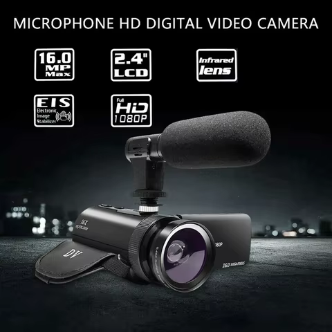Câmera de Vídeo Digital Full HD 1080P com Microfone