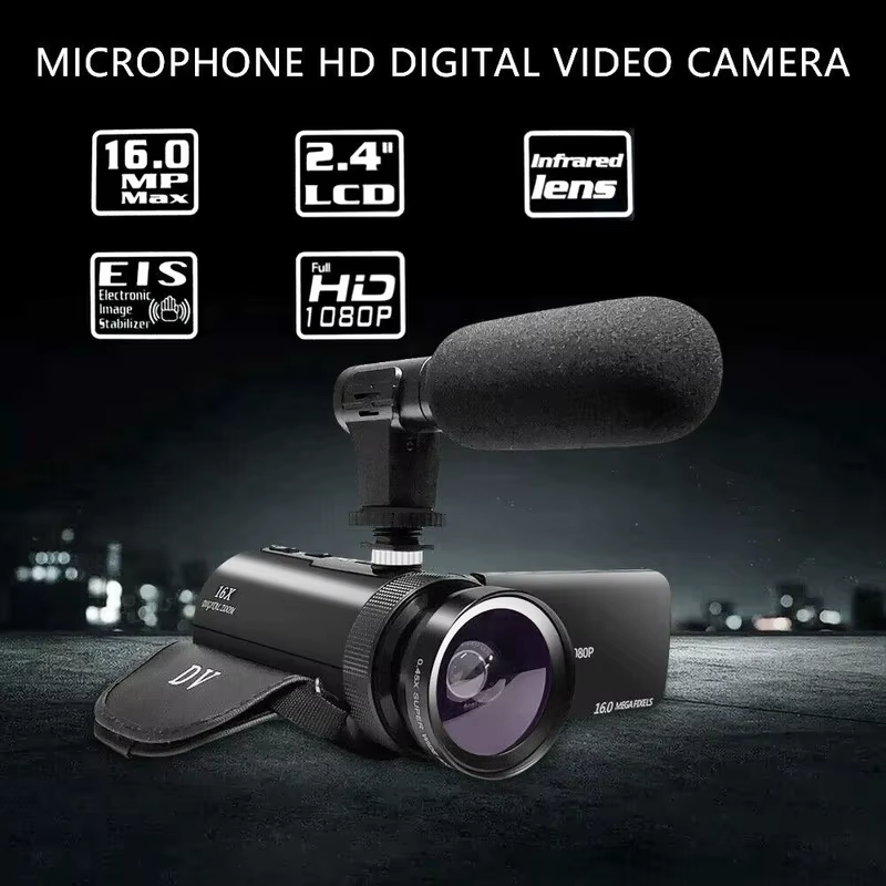 Câmera de Vídeo Digital Full HD 1080P com Microfone