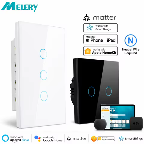 Interruptor Wi-Fi Inteligente Melery Matter