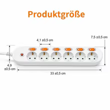 Melery Power Strip 6 Tomadas Proteção Thumbnail 2