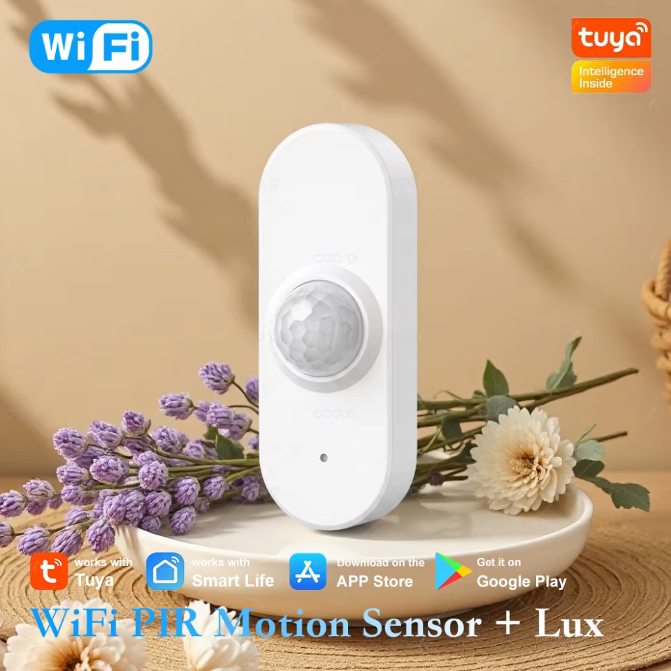 Sensor PIR Inteligente 4 em 1 WiFi
