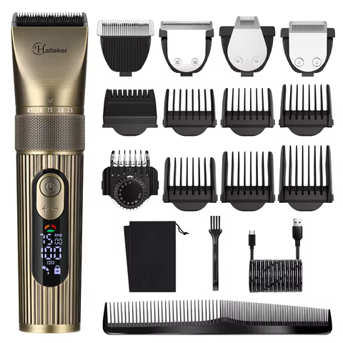 Aparador de Cabelo Hatteker com Lâmina Cerâmica