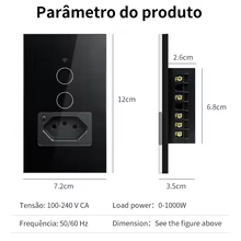 Interruptor Inteligente Wi-Fi com Tomada Thumbnail 2