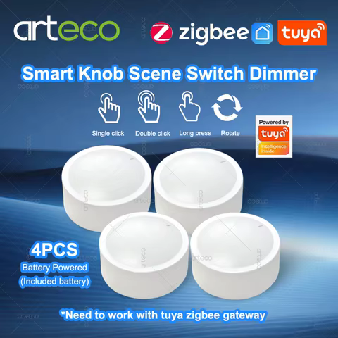 Botão Inteligente Zigbee 4 Pcs