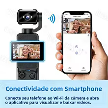 Câmera de Ação 1080P com Tela Rotativa Thumbnail 4