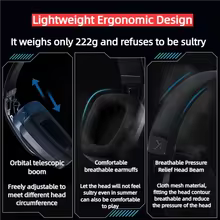 Xiberia K01s Fones Gamer Bluetooth 2.4Ghz Thumbnail 4