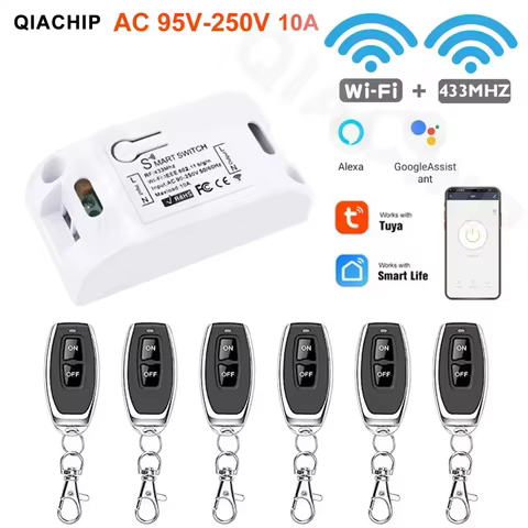 Interruptor Inteligente WiFi 433MHz Tuya