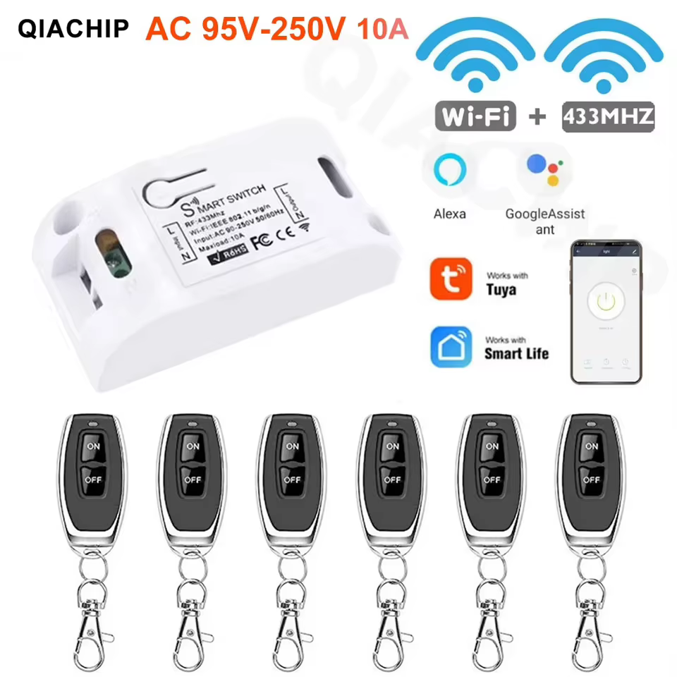 Interruptor Inteligente WiFi 433MHz Tuya