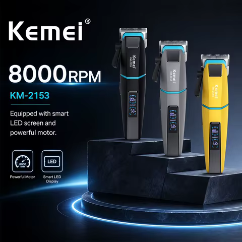 Aparador de Cabelo Kemei KM-2153 Profissional
