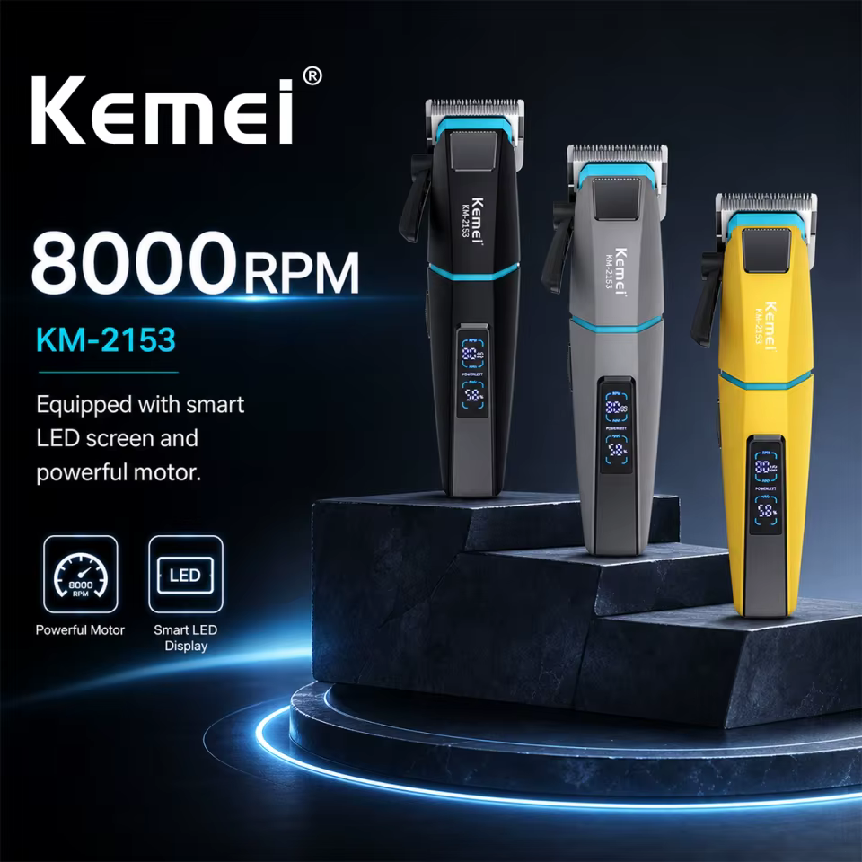 Aparador de Cabelo Kemei KM-2153 Profissional