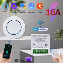 Interruptor WiFi Inteligente Tuya RF 433MHz Thumbnail 1