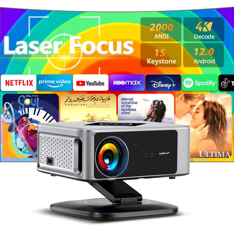 Projetor HORLAT T05Pro 2000 Lumens Android 12