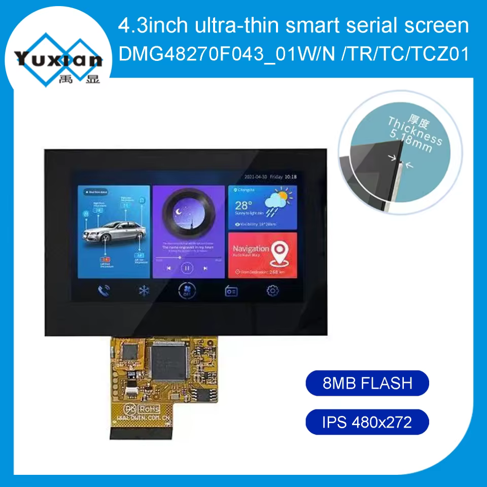 Tela LCD 4.3" Ultrafino Yuxian