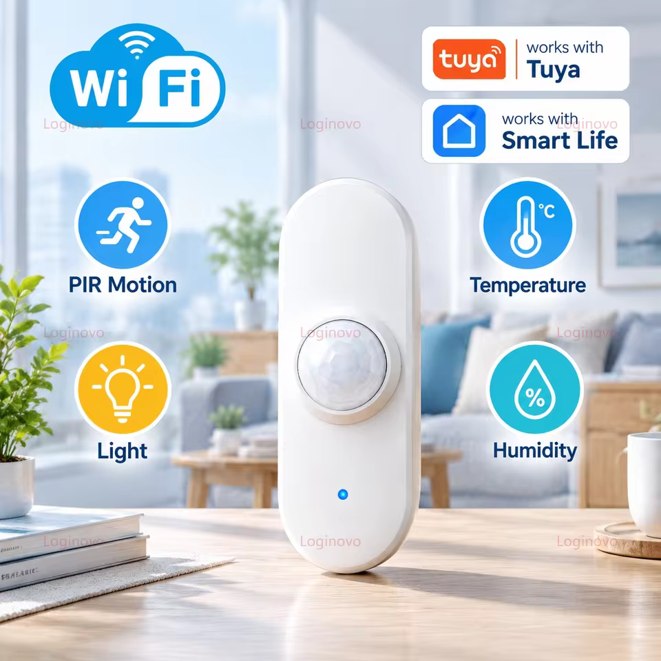 Sensor Inteligente Tuya WiFi 4 em 1