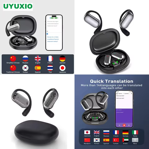 Fones Tradutores OWS Bluetooth 5.4