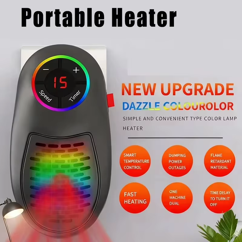 Mini Aquecedor de Mesa com Controle Remoto