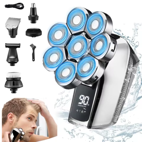 Barbeador Elétrico 8 Cabeças Homens