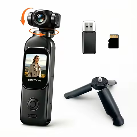 Câmera Vlogging 1080P Rotativa