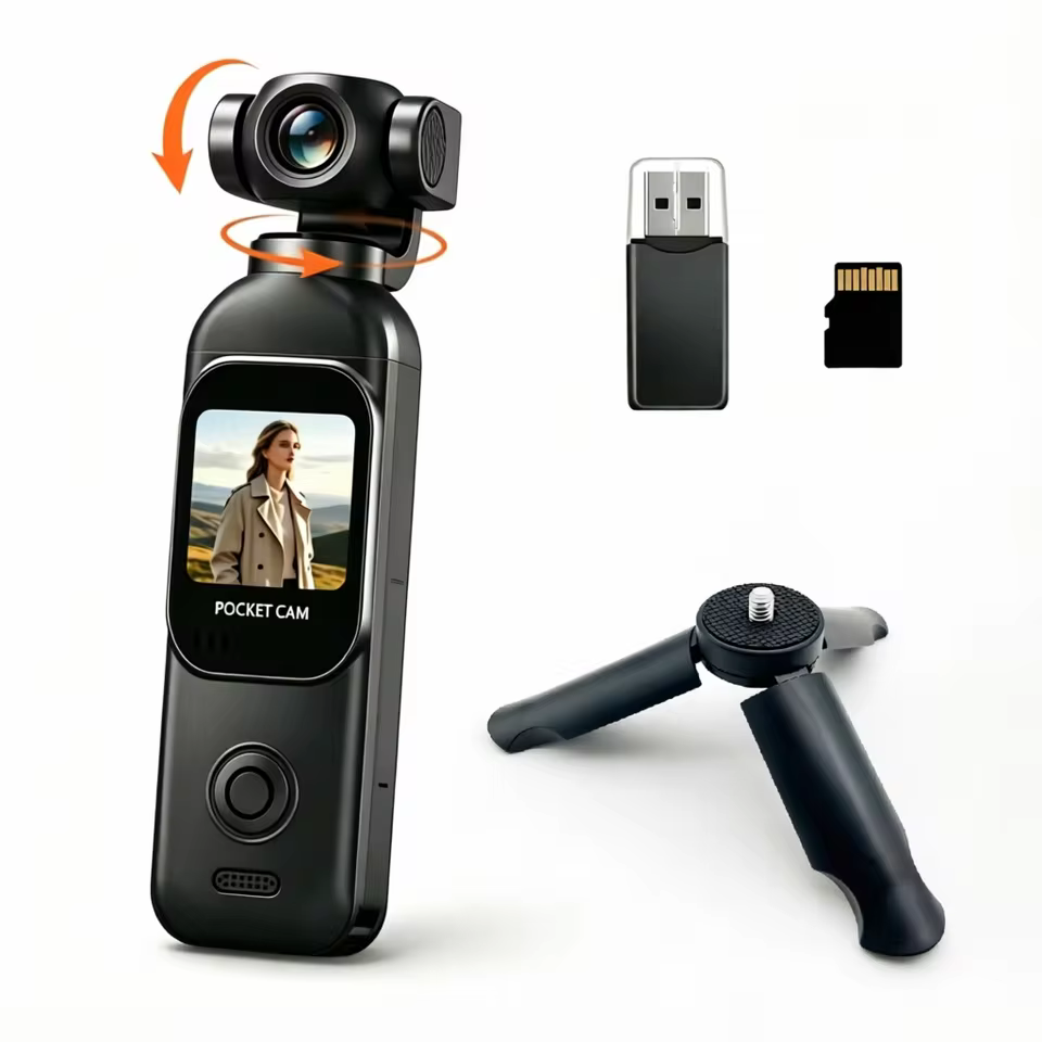 Câmera Vlogging 1080P Rotativa