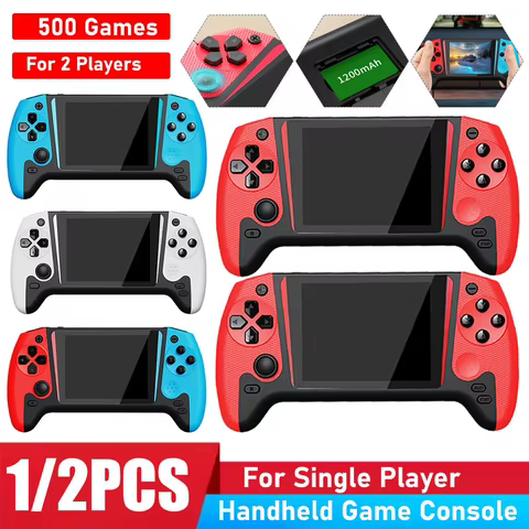 Console de jogos com tela lcd de 3.5 polegadas, console de jogos nostálgico com conexão de tv, console de videogame de 1200mAh para crianças e adultos para jogador único