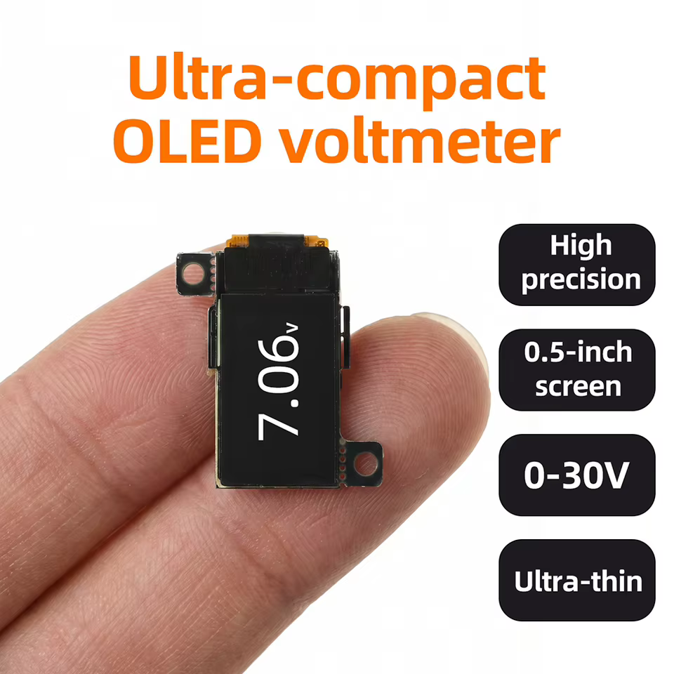 Mini Voltímetro Digital Ultrafino OLED