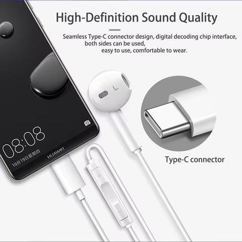 Fone de Ouvido USB Tipo C Honor com Cancelamento de Ruído