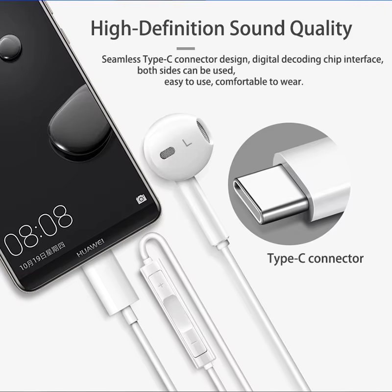 Fone de Ouvido USB Tipo C Honor com Cancelamento de Ruído