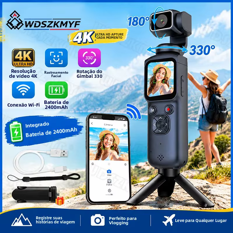 Câmera 4K com Rastreamento Facial
