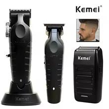 Kit Máquina de Cortar Cabelo Kemei Profissional Thumbnail 1