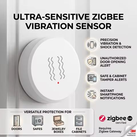 Sensor de Vibração Zigbee Tuya