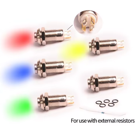 Botão LED de Metal 8mm