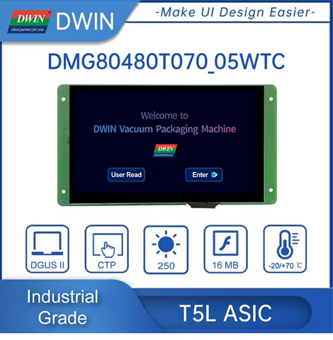 Tela LCD DWIN 7.0" Industrial