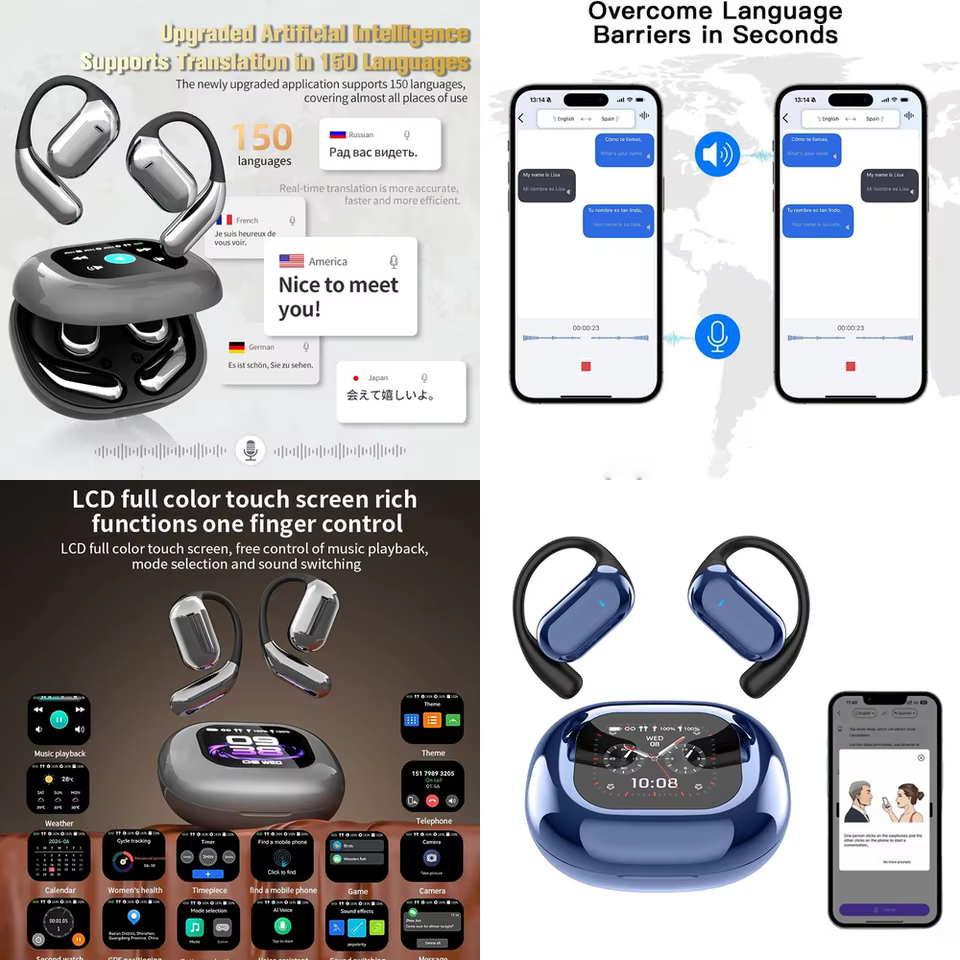 Fones Tradutores de Idiomas OWS BT 5.4
