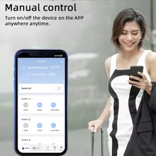 Interruptor Wi-Fi 4 Canais Tuya com Sensor Thumbnail 2