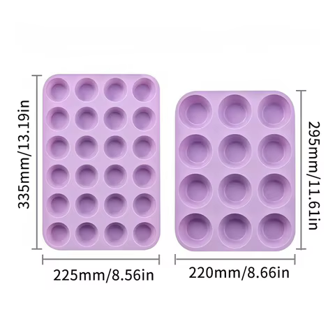 Molde de Silicone para Cupcakes e Bolos - 24 Cavidades