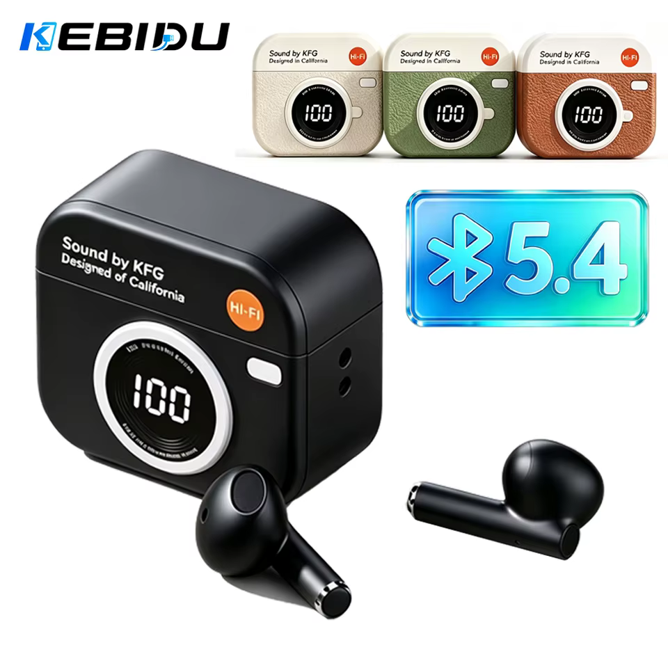 Fone Bluetooth 5.4 KEBIDU TWS Retro