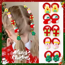 10 Elásticos de Cabelo Natalinos para Meninas Thumbnail 4