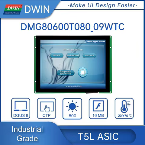 Tela LCD DWIN 8 Polegadas Industrial