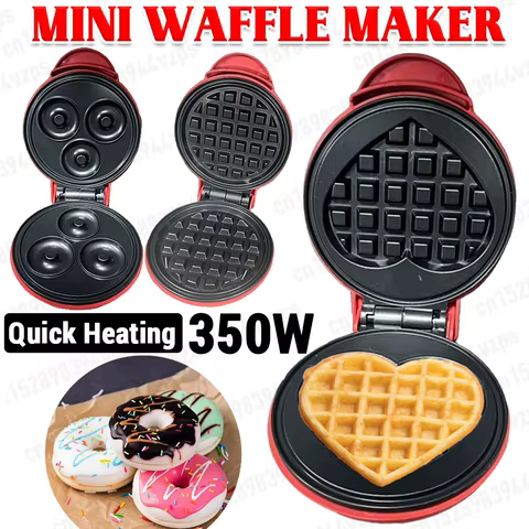 Máquina de Waffle Elétrica Antiaderente