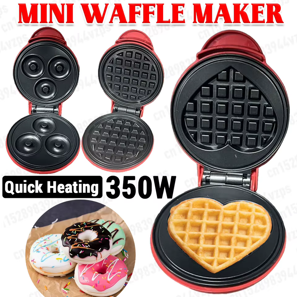 Máquina de Waffle Elétrica Antiaderente