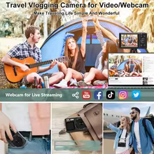 Câmera Digital 5K WiFi Tela Dupla Thumbnail 2