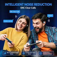 Fones Bluetooth 5.3 KEBIDUMEI E-Sports LED ENC Thumbnail 5