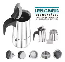 Cafeteira Moka Italiana Inox 9 Xícaras Thumbnail 2