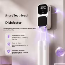 Suporte Esterilizador UV para Escovas de Dente Thumbnail 4