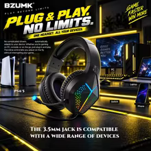 Headset Gamer BZUMK H2 RGB Thumbnail 4