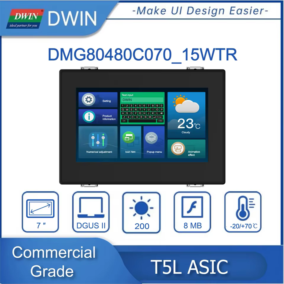 Tela HMI DWIN 4.3/7.0/10.1 DGUS2